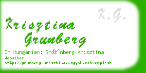 krisztina grunberg business card